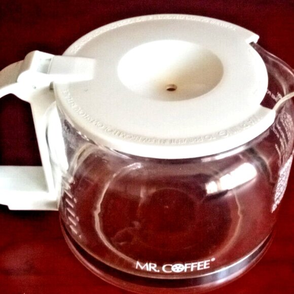 MR.COFFEE 10 Cups Replacement Glass Coffee Pot Carafe Decanter White Handle &Lid - Picture 5 of 5
